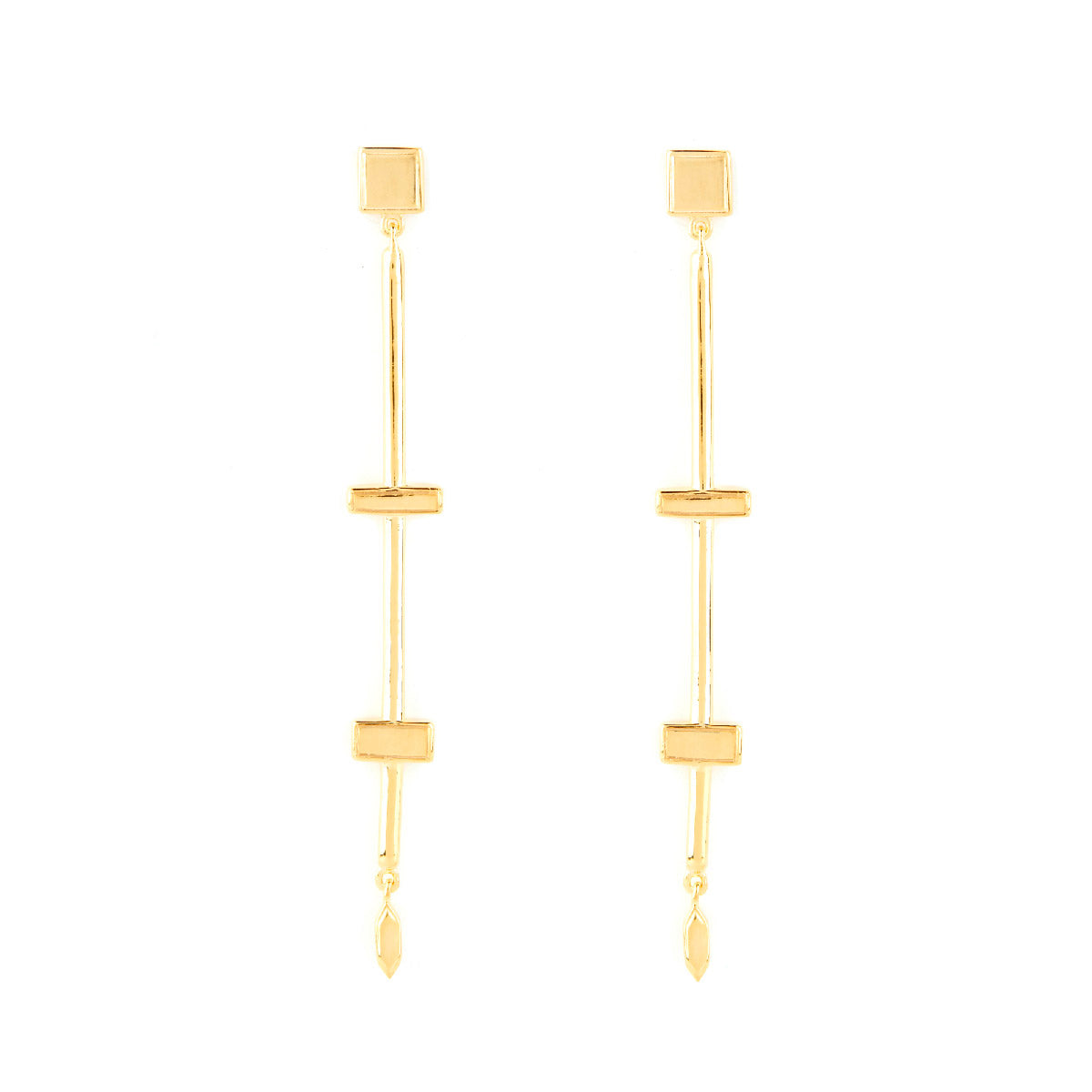 gold vermeil dangle earrings