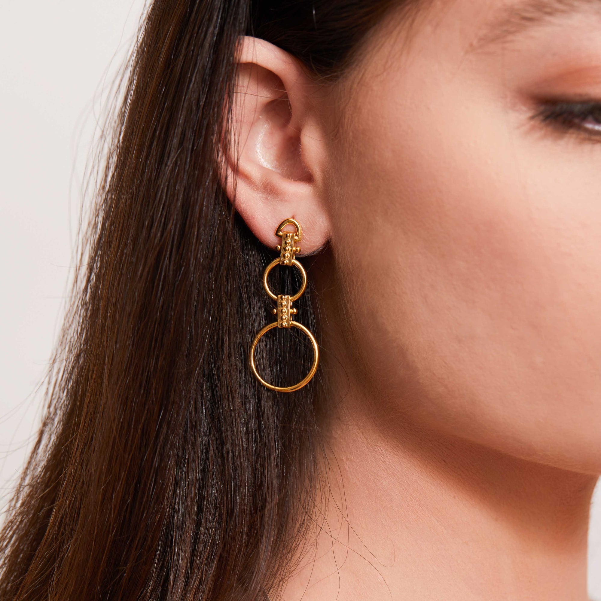 gold vermeil drop earrings