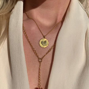 heart necklace gold vermeil
