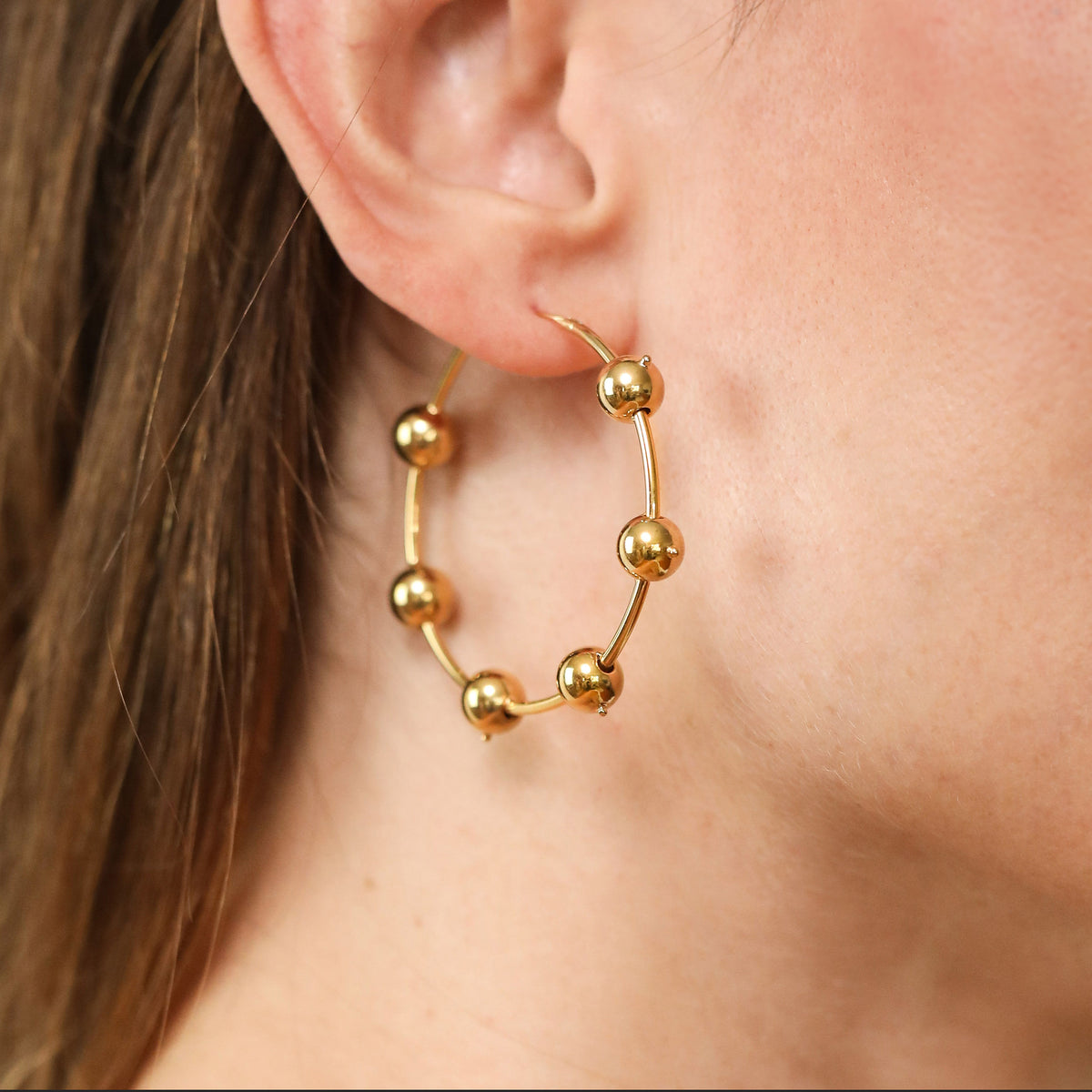 small batch gold vermeil hoop earrings
