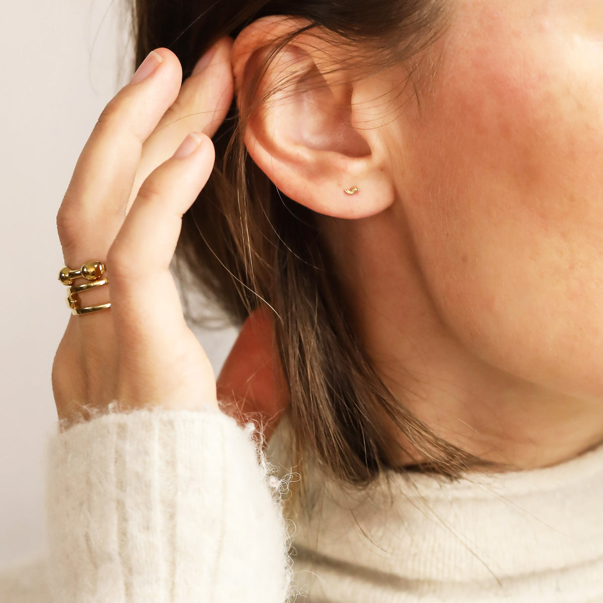 gold vermeil earrings studs