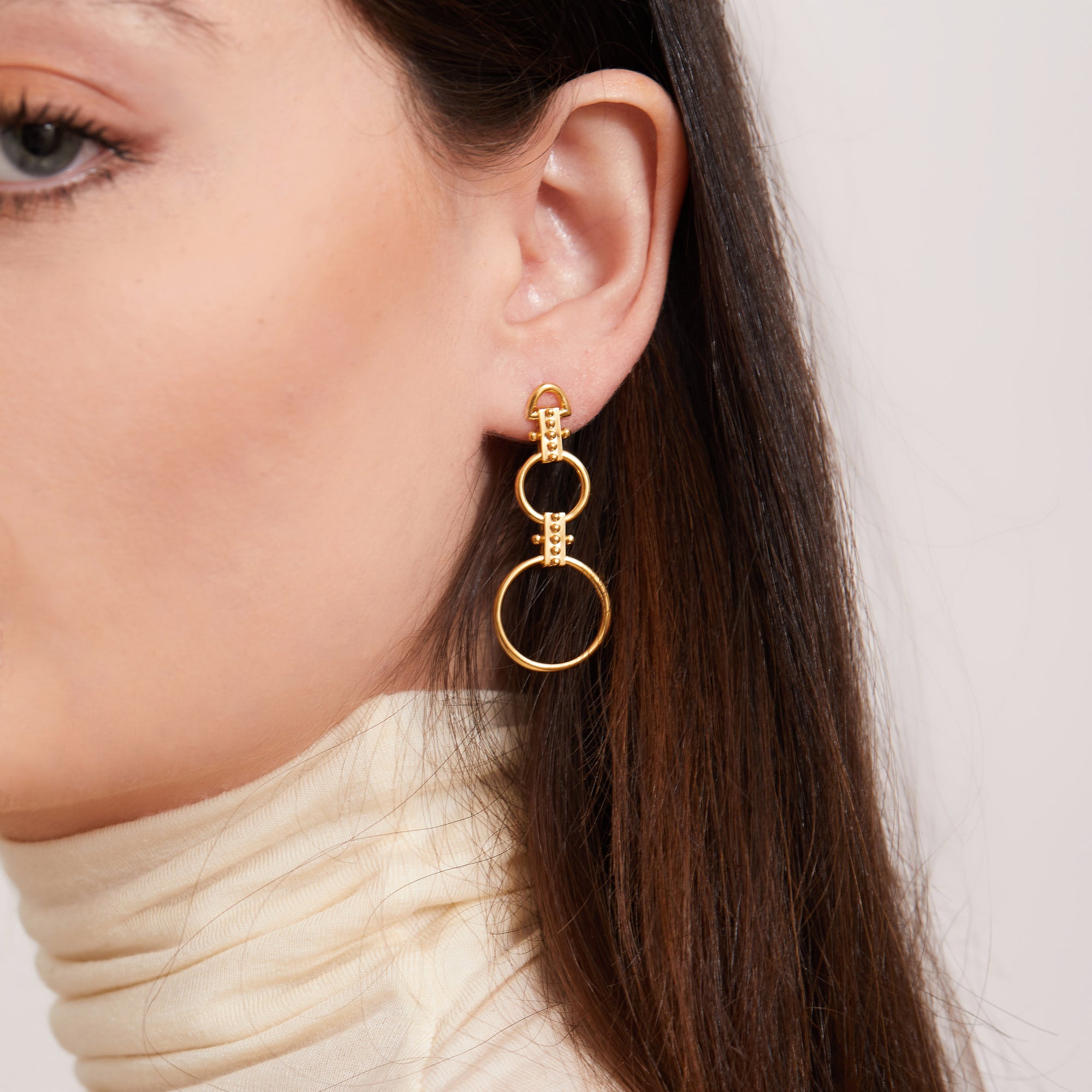 gold vermeil drop earrings