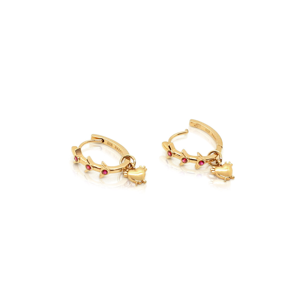 gold vermeil quartz earrings