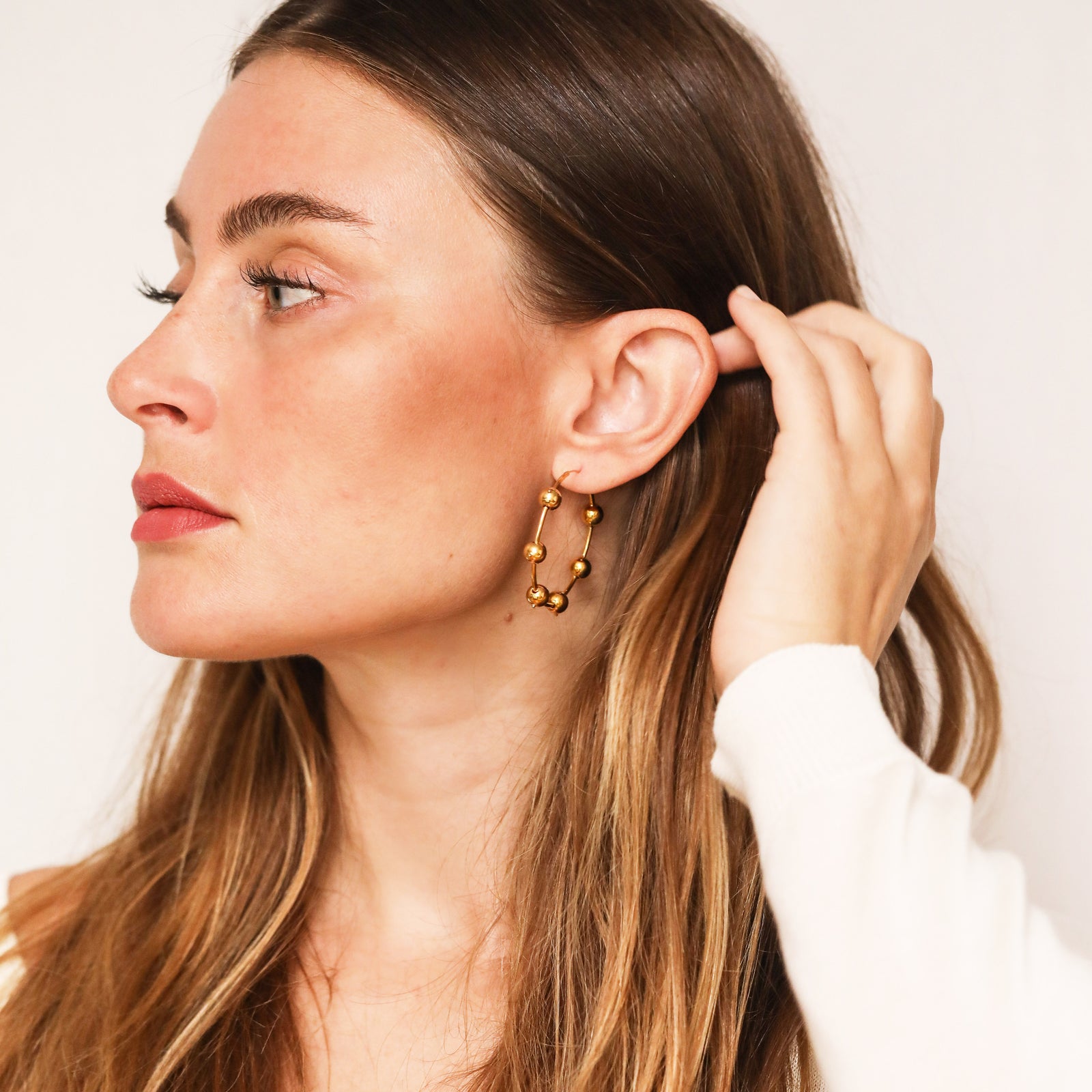 gold vermeil hoop earrings