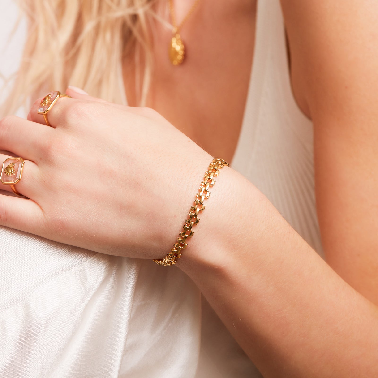 heart throb gold vermeil bracelet