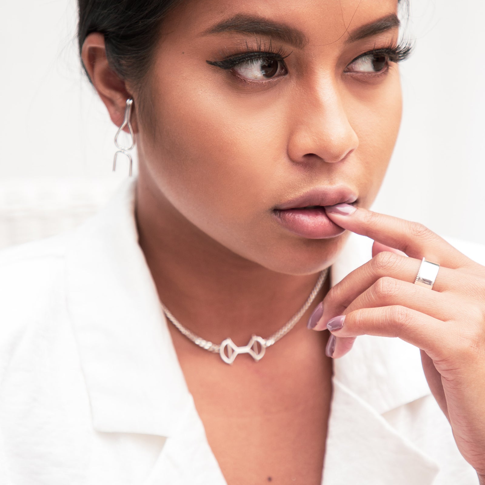 sterling silver necklace and pendant