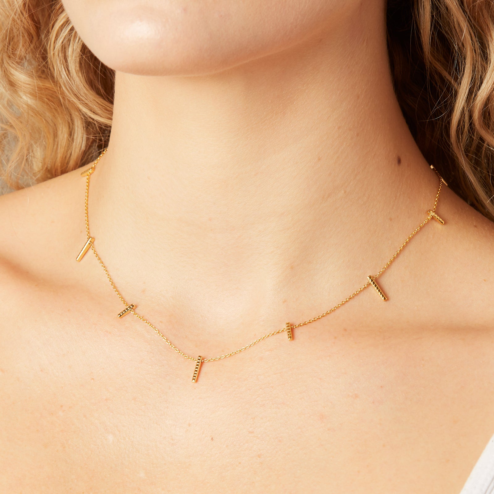 delicate gold vermeil necklace