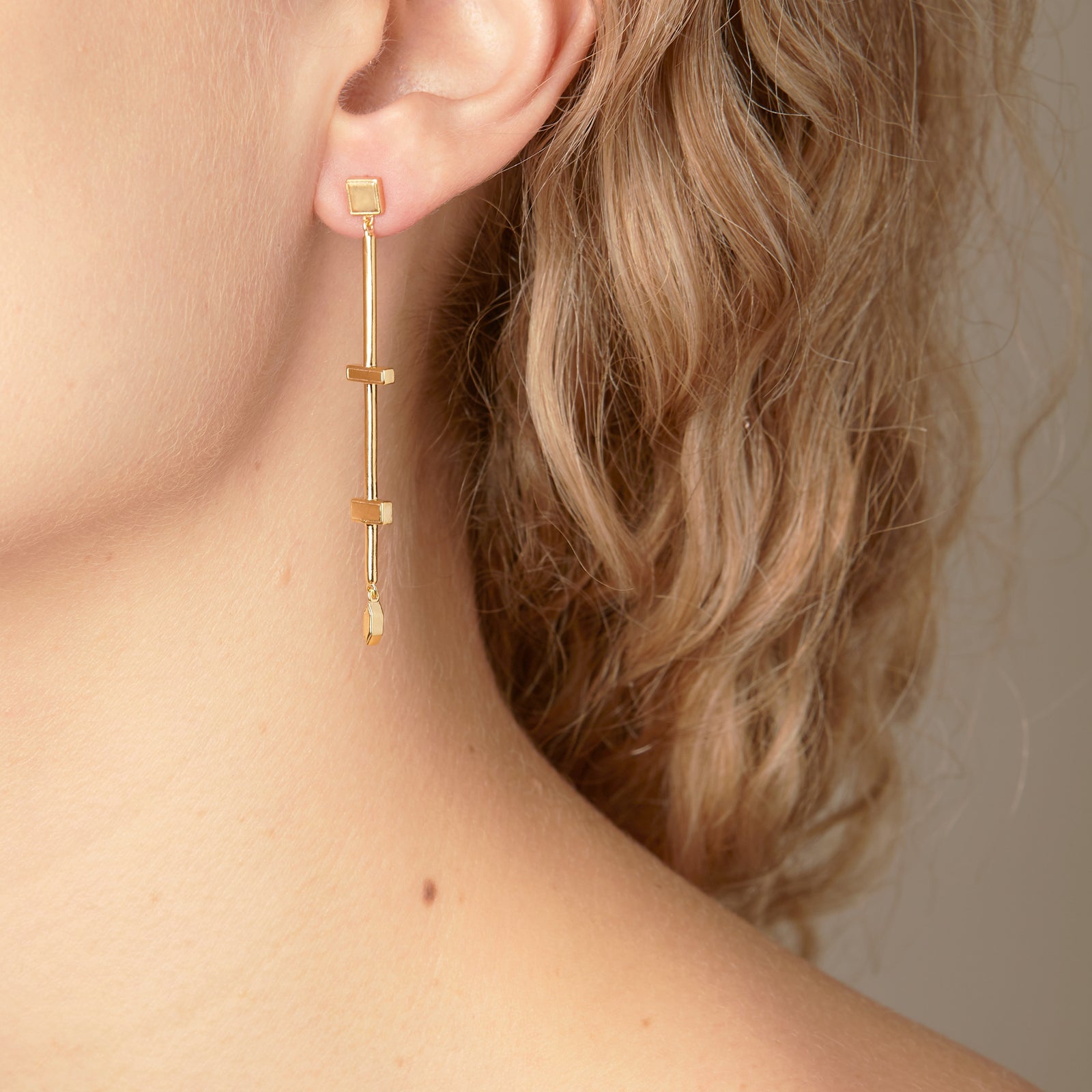 gold vermeil dangle earrings