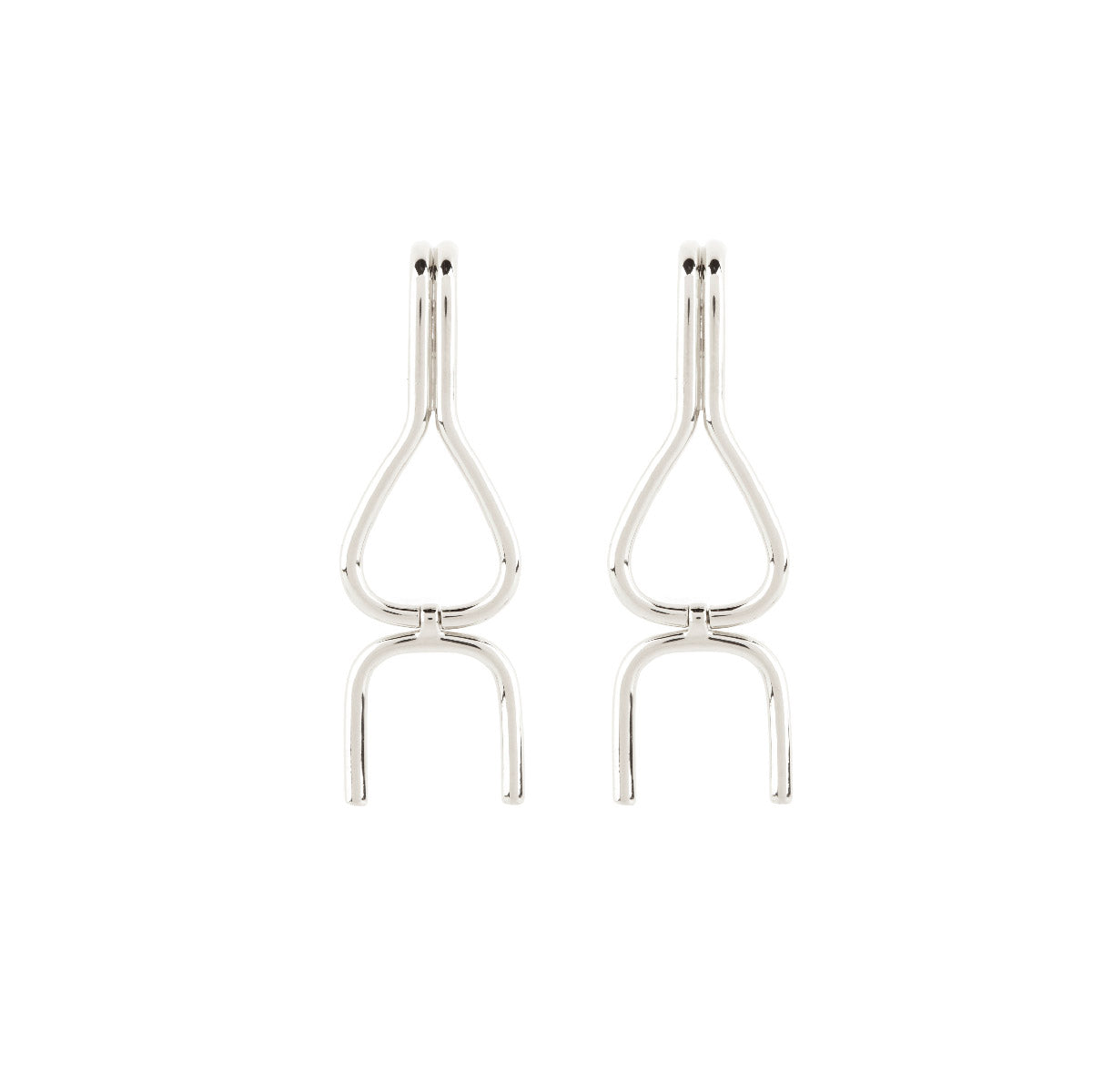 sterling silver wishbone dangle earrings