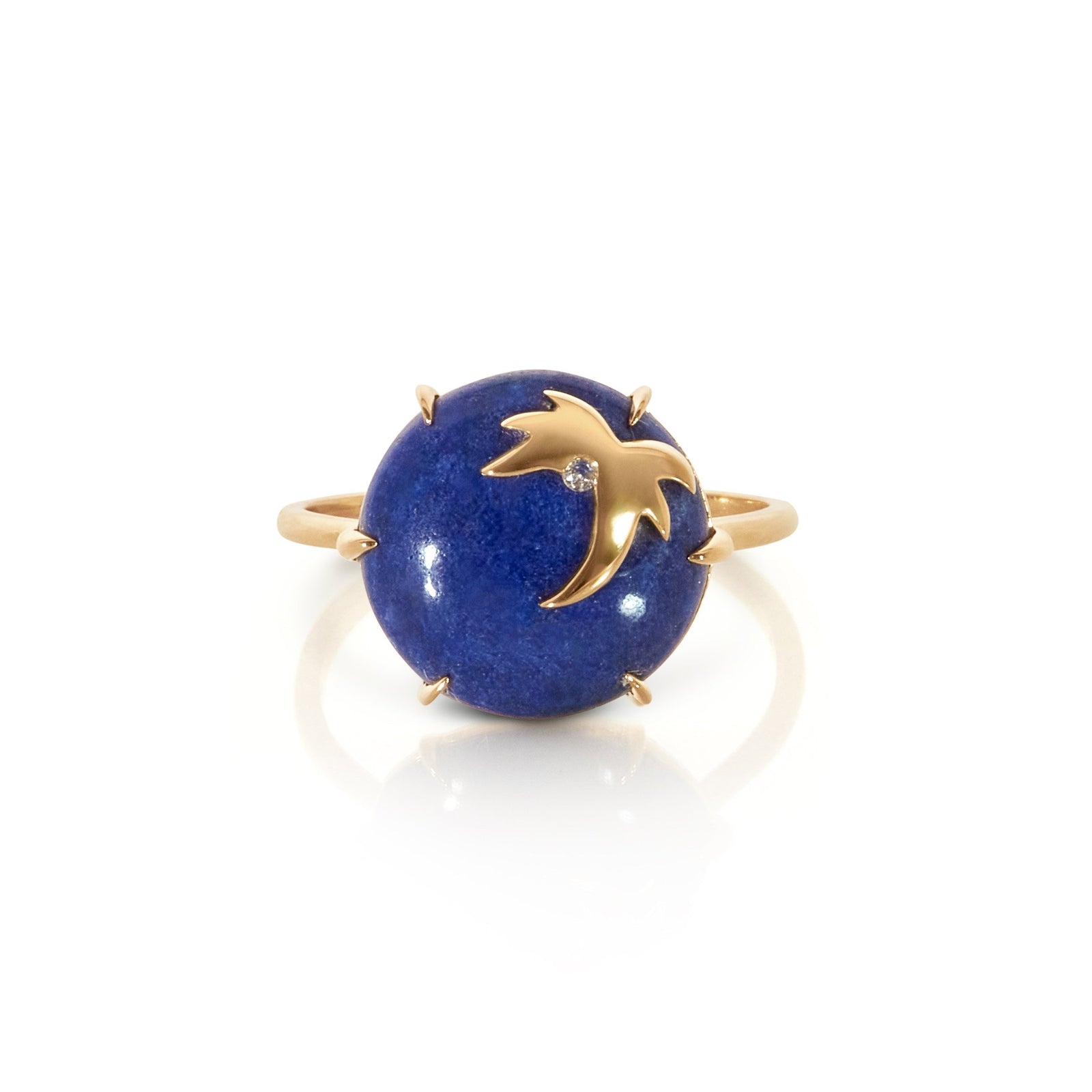 gold vermeil and lapis lazuli ring